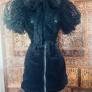 Black corduroy skirt
